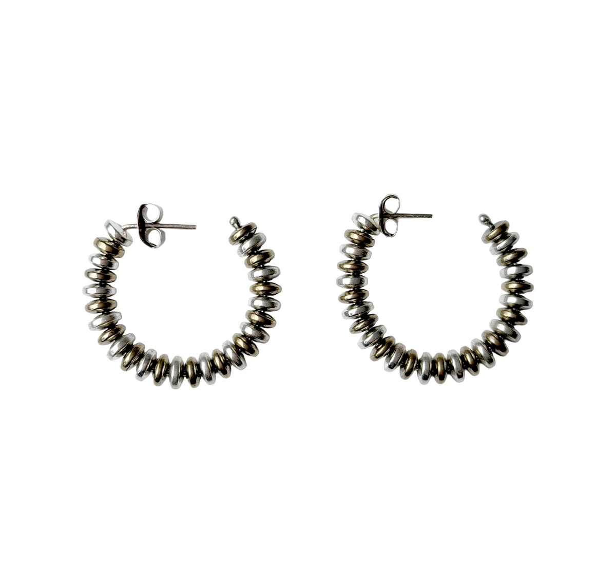 Aretes Alma Dorado+Plateado XL de RONNIKA