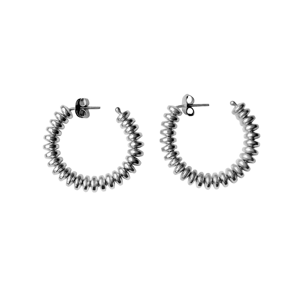 Aretes Alma Plateados XL de RONNIKA